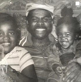 Tiny Hightower's husband Elwin Riley and their daughters. 